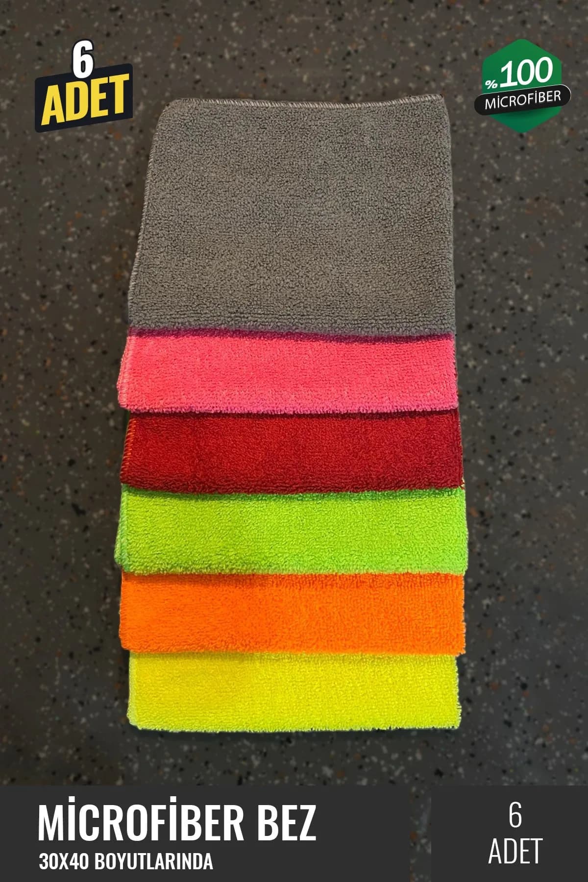 Mikrofiber Temizlik Bezi 6'lı - Görsel 1