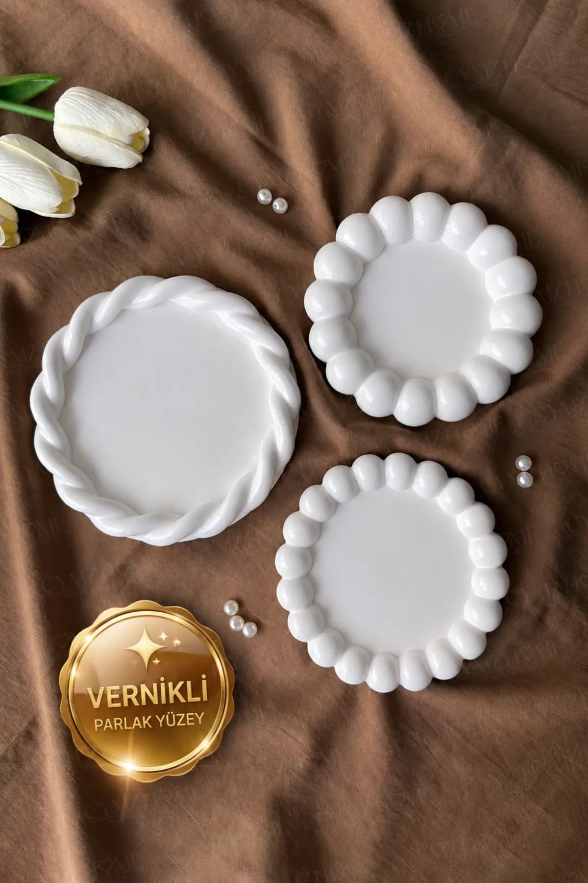 3’lü Halatlı Set,Oval & Baloncuk Set,Takı Tabağı,Dekoratif obje, Süs Eşyası,Kase,Sunumluk,Hediyelik