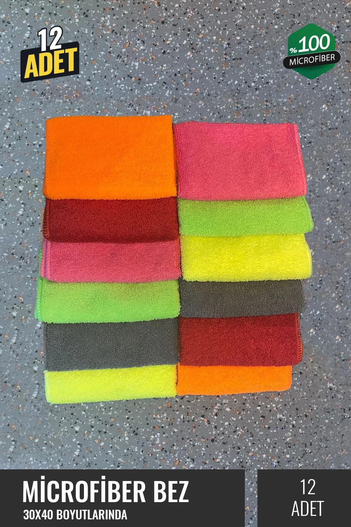 Mikrofiber Temizlik Bezi 12'li Avantajlı Paket - Görsel 2