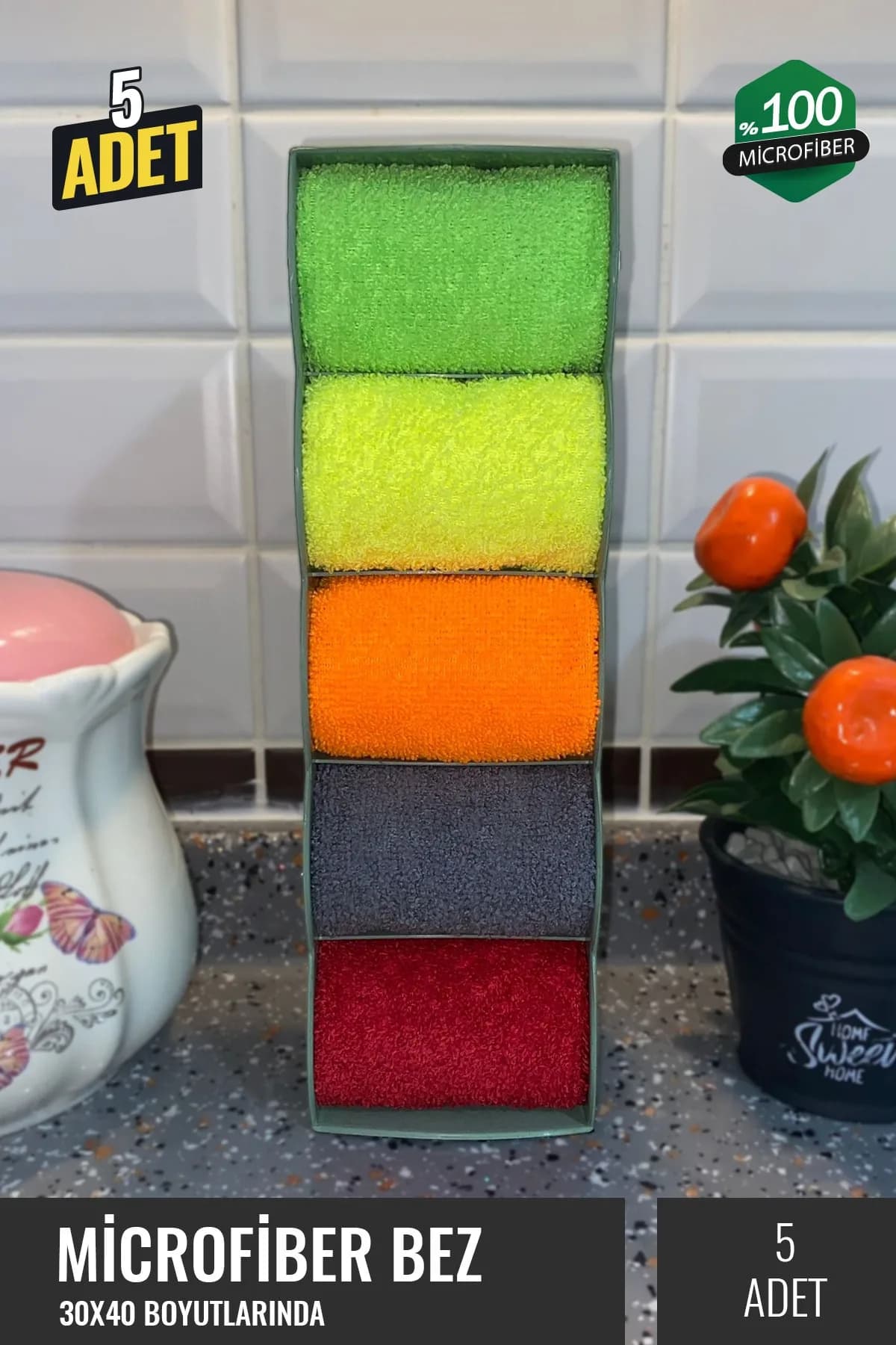 Mikrofiber Temizlik Bezi 5'li Özel Kutulu Set - Görsel 2