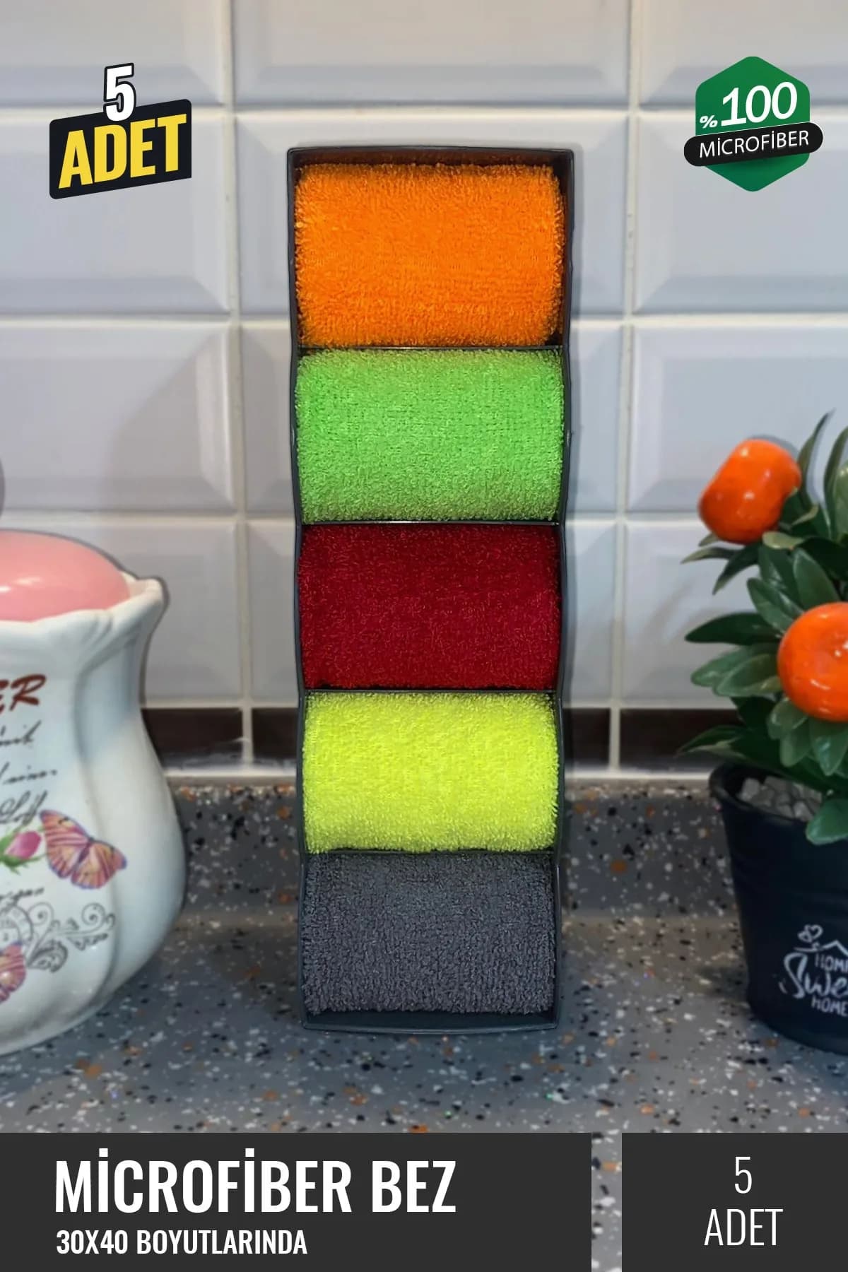 Mikrofiber Temizlik Bezi 5'li Özel Kutulu Set - Görsel 3